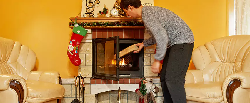 Rusted Metal Fireplace Restoration in Suitland, Maryland